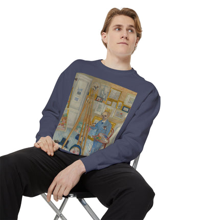 The Skeleton Painter by James Ensor Garment-Dyed Sweatshirt