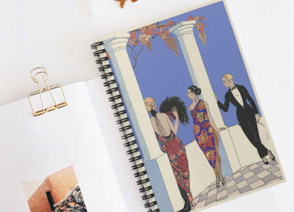 Le goût des châles by George Barbier Spiral Notebook – Ruled Line