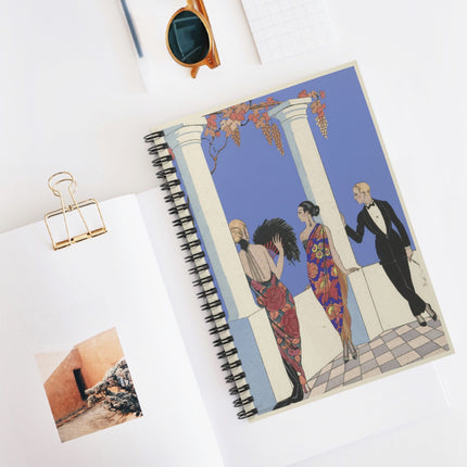 Le goût des châles by George Barbier Spiral Notebook – Ruled Line