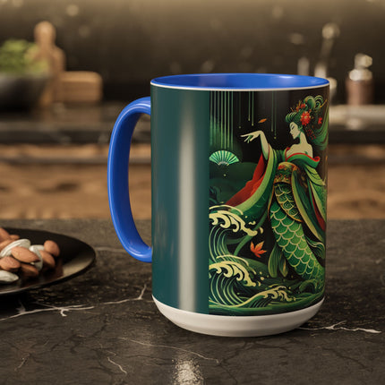 Mermaid Queen Rising from the Deep Colorful Mugs (11oz, 15oz)