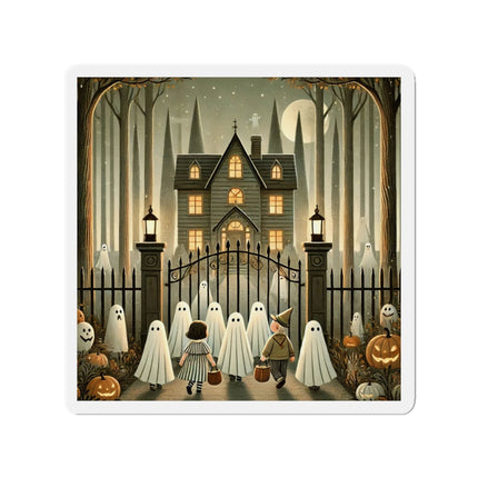 Ghostly Welcome – A Halloween Night Die-Cut Magnets (3 Sizes)
