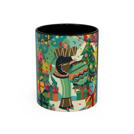 🎄✨ The Lady Of The Christmas Ornament Colorful Mug – Art Deco Holiday Fantasy