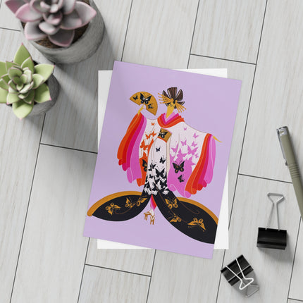 🦋🌸 The Lady Of The Butterfly Kimono Postcard Bundles – Art Deco Fashion Fantasy