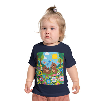 Woodland Bear Cubs at Play Baby T-Shirt – A Forest Full of Joy