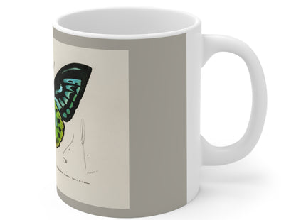 Green Birdwing by Charles Dessalines D' Orbigny Ceramic Mug 11oz