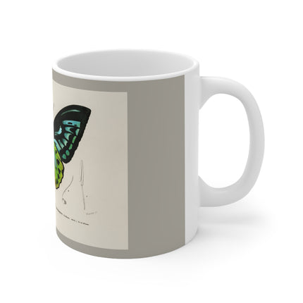 Green Birdwing by Charles Dessalines D' Orbigny Ceramic Mug 11oz