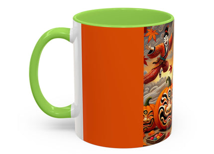 Halloween Rabbit’s Kabuki Jack-o’-Lanterns Colorful Mugs (11oz, 15oz)