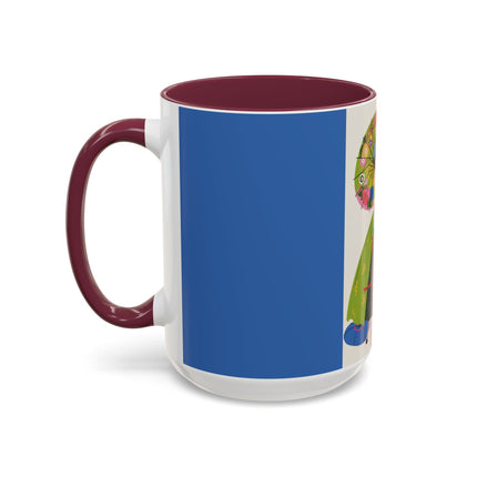 Lady with the Golden Fish Colorful Mugs – Whimsical Fashion & Playful Fantasy
