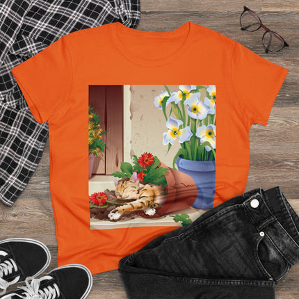 Blooming Serenity Women's Midweight Cotton Tee