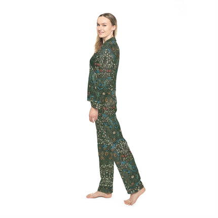 Blackthorn by William Morris Women's Satin Pajamas (AOP)