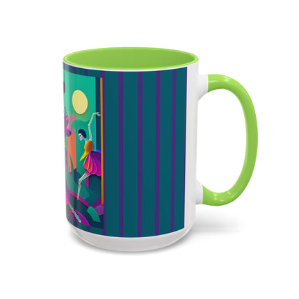 Dance of the Skeleton Ballerinas Colorful Mugs (11oz, 15oz)