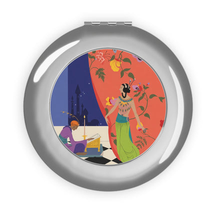 Midnight Arabian Reverie Compact Mirror – Exotic Elegance & Mystical Enchantment