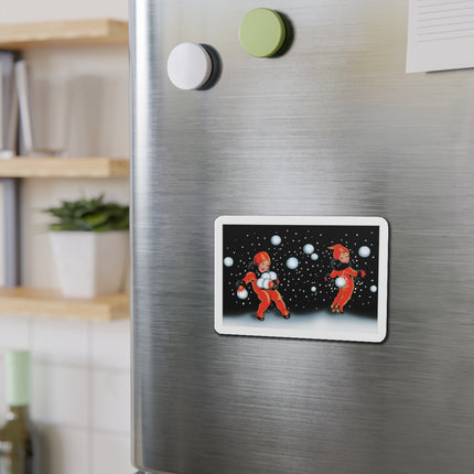 Festive Snowball Kiss-Cut Die-Cut Magnets (5 Sizes)