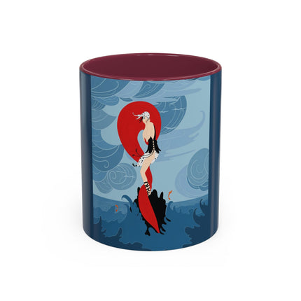 Siren of the Waves Colorful Mugs – Dramatic Sea Power & Bold Elegance