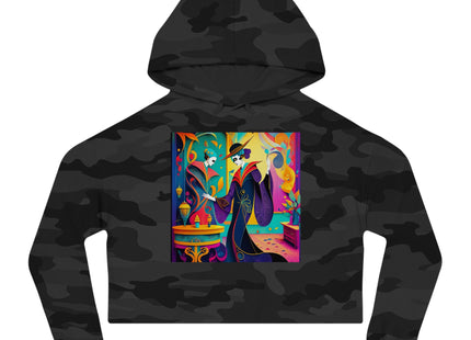 Phantoms of Elegance Women’s Cropped Hooded Sweatshirt