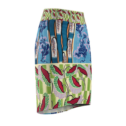 Floral Pattern by Emile-Alain Séguy Women's Pencil Skirt (AOP)