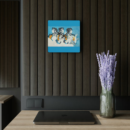 Reproduction of Ladies in Blue by Emile Gilliéron Acrylic Wall Clock