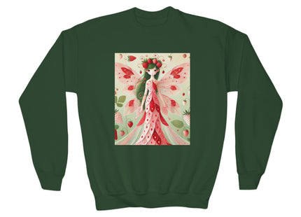 Strawberry Fairy Delight Youth Crewneck Sweatshirt