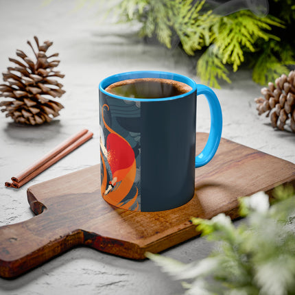 Flame of the Tempest Colorful Mugs – Fiery Storm & Dramatic Elegance