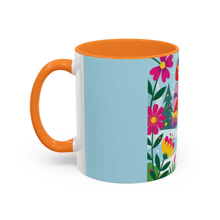 🌸🎄 Christmas In The Winter Garden Colorful Mug – Whimsical Holiday Fantasy
