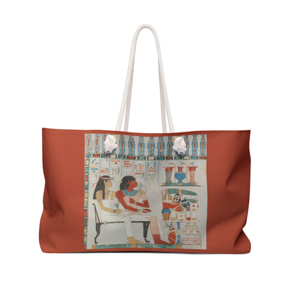Djehuty and his Mother Receiving Offerings, Tomb of Djehuty by Nina de Garis Davies Weekender Bag