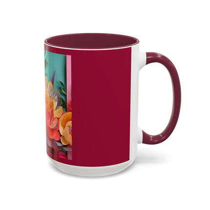 Peonies in Full Bloom Colorful Mugs (11oz, 15oz)