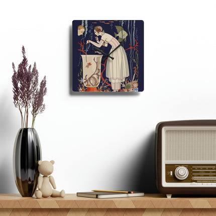 The Dazzling Little Fish by George Barbier Acrylic Wall Clock