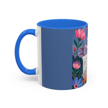The Lady Of The Enchanted Aquarium Colorful Mugs – Art Deco Aquatic Elegance