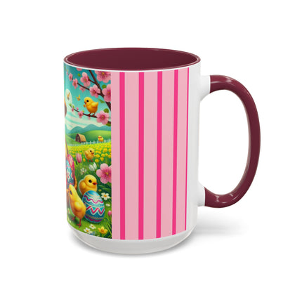 Geisha Kitten’s Easter Delight Colorful Mugs (11oz, 15oz)