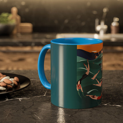 Summer Splash Colorful Mugs – Retro Beach Joy & Carefree Summer Vibes