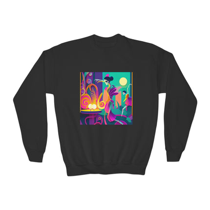 Dance of the Skeleton Ballerinas Youth Crewneck Sweatshirt