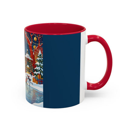 ⛸️🎄 The Christmas Skating Pavilion Colorful Mug – Art Deco Holiday Fantasy