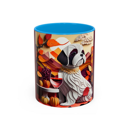 Shih Tzu at an Autumn Colorful Mugs (11oz, 15oz)