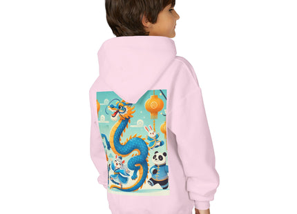 Blue & Gold Dragon Festival Parade Youth Heavy Blend Hooded Sweatshirt