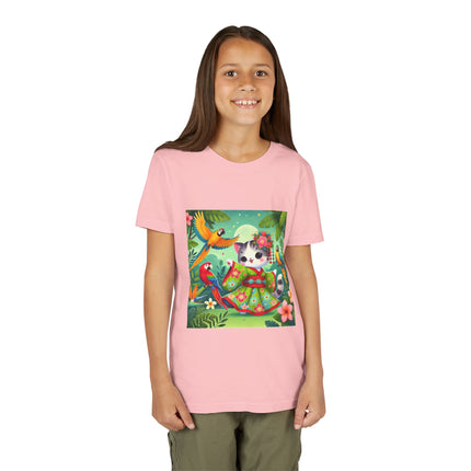 Parrot Dance of the Geisha Kitten Youth Short Sleeve Tee