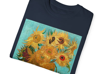 Vase with Twelve Sunflowers by Vincent van Gogh Unisex Garment-Dyed T-shirt