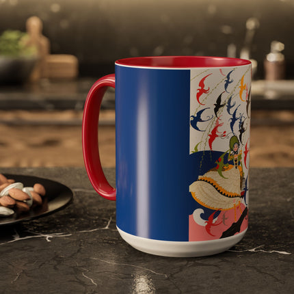Flight of the Songbirds Colorful Mugs – Theatrical Whimsy & Colorful Harmony