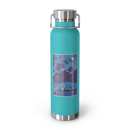 Fireworks in Venice by George Barbier Copper Vacuum Insulated Bottle, 22oz