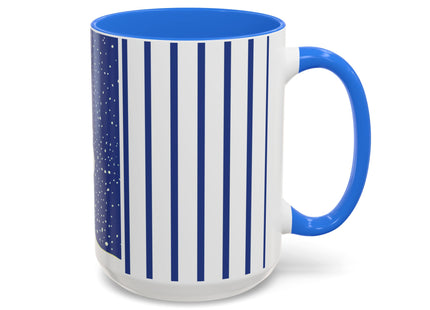 Snowman in Falling Snow Colorful Mugs (11oz, 15oz)