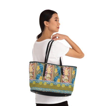 Eagle and Oak, Macaws and Corn by Maurice Pillard Verneuil PU Leather Shoulder Bag
