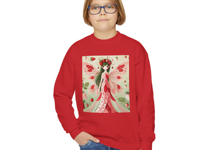 Strawberry Fairy Delight Youth Crewneck Sweatshirt