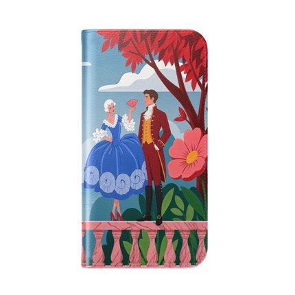 🌺🎭 The Grand Garden Courtship Flip Case – Art Deco Floral Romance