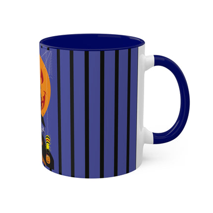 Halloween Night at the Haunted House Colorful Mugs, 11oz