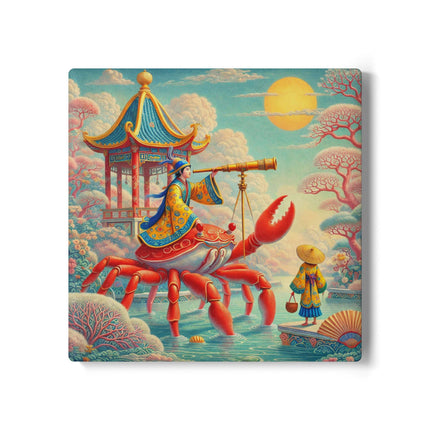 The Celestial Crab Navigator Ceramic Coaster