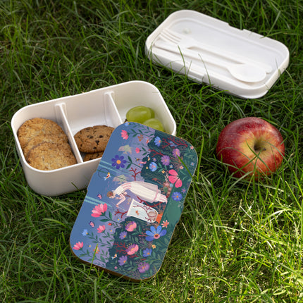 🐠🌸 The Enchanted Aquarium Garden Bento Lunch Box – Art Deco Underwater Fantasy