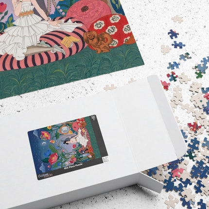 🌙🌺 The Lady Of The Midnight Garden Puzzle – Art Deco Floral Reverie