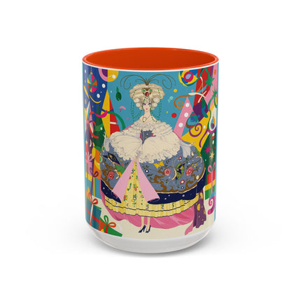 🎀✨ The Christmas Court Of Joy Colorful Mug – Art Deco Holiday Fantasy