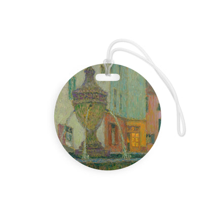La Fontaine, Saint-Paul De Vence by Henri Le Sidaner Luggage Tag – Rectangle & Round
