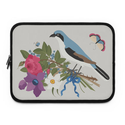 🐦🦋 Bluebird & Butterfly Laptop Sleeve – Elegant Charm & Springtime Grace