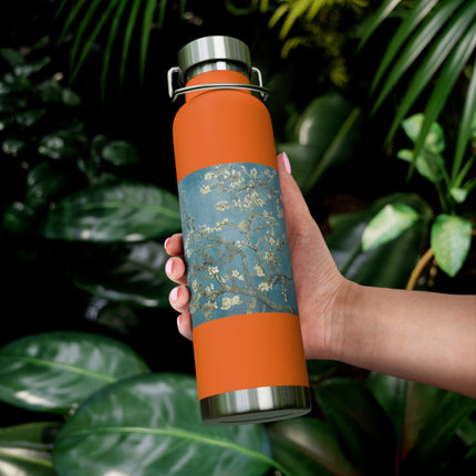 Almond Blossom by Vincent van Gogh Copper Vacuum Insulated Bottle, 22oz